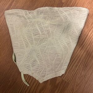 Textured Pastel Green Strapless Top